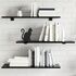  Plăci bibliotecă, 8 buc. negru extralucios 80 x 30 x 1,5 cm PAL