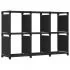  Raft expunere 6 cuburi negru 103x30x72,5 cm, material textil