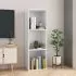  Bibliotecă/Dulap TV, alb, 36x30x114 cm, lemn prelucrat