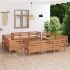 Set mobilier grădină, 13 piese, maro miere, lemn masiv de pin