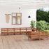Set mobilier grădină, 10 piese, maro miere, lemn masiv de pin