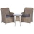  Set bistro cu perne, 3 piese, maro, poliratan  
