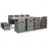  Set mobilier de exterior 13 piese antracit poliratan și acacia