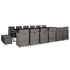  Set mobilier de exterior cu perne, 17 piese, gri, poliratan