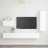  Set dulapuri TV, 4 piese, alb, lemn prelucrat