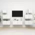  Set dulapuri TV, 7 piese, alb, lemn prelucrat