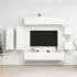  Set dulapuri TV, 8 piese, alb, lemn prelucrat