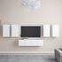  Set dulapuri TV, 6 piese, alb, lemn prelucrat