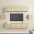  Set de dulapuri TV, 8 piese, stejar sonoma, lemn prelucrat