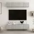  Dulapuri TV, 4 buc., gri beton, 80x30x30 cm, lemn prelucrat