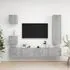  Set de dulapuri TV, 5 piese, gri beton, lemn prelucrat