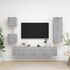  Set de dulapuri TV, 5 piese, gri beton, lemn prelucrat