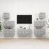  Set de dulapuri TV, 7 piese, gri beton, lemn prelucrat