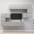  Set de dulapuri TV, 8 piese, gri beton, lemn prelucrat