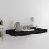  Raft de perete suspendat, negru, 50x23x3,8 cm, MDF