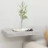  Raft de perete suspendat, gri beton, 40x23x3,8 cm, MDF
