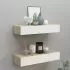  Dulapuri de perete cu sertar 2 buc stejar/alb 60x23,5x10 cm MDF