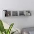  Raft de perete CD-uri, gri beton, 100x18x18 cm, lemn prelucrat