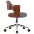 Set 6 bucati scaune pivotante de masa, gri, 47.5 x 53 x 76 cm