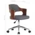 Set 6 bucati scaune pivotante de masa, gri, 47.5 x 53 x 76 cm