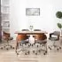 Set 6 bucati scaune pivotante de masa, gri, 47.5 x 53 x 76 cm