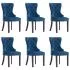 Set 6 bucati scaune de bucatarie, albastru