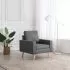  Fotoliu, gri deschis, material textil