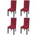 Set 4 bucati huse de scaun elastice drepte, bordo