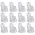 Set 12 bucati husa de scaun pentru nunti, alb