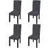  Huse de scaun elastice drepte, 4 buc., antracit