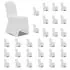  Huse de scaun elastice, 30 buc., alb