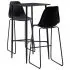  Set mobilier de bar, 3 piese, negru, plastic