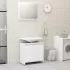  Set mobilier de baie, alb, lemn prelucrat