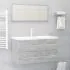 Set mobilier de baie, 2 piese, gri beton, PAL 