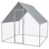 Cotet de gaini pentru exterior, argintiu, 2 x 2 x 1.92 m