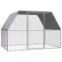  Coteț de păsări pentru exterior, 3x2x2 m, oțel galvanizat