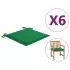 Set 6 bucati perne scaun de gradina, verde, 50 x 50 x 3 cm