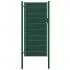  Poartă de gard, verde, 100x124 cm, PVC și oțel  