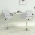  Scaune de bucătărie pivotante, 2 buc., alb, piele artificială