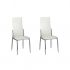 Set 2 bucati scaune de bucatarie, alb, 54 x 43 x 100 cm