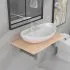  Set mobilier de baie din două piese, stejar, ceramică