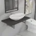  Set mobilier de baie, 2 piese, gri, ceramică