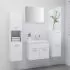  Set mobilier de baie, alb, lemn prelucrat
