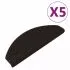 Covorase scari exterior antiderapante 5 buc maro inchis 65x28cm, maro închis