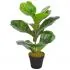  Plantă artificială ficus cu ghiveci, verde, 45 cm