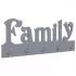  Cuier de perete FAMILY, gri, 74 x 29,5 cm