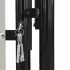 Poarta de gard cu o usa, negru, 100 x 175 cm