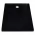 Cadita de dus dreptunghiulara din ABS, negru, 80 x 110 x 4 cm