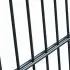 Poarta pentru gard 2D (simpla), gri, 106 x 130 cm