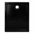 Cadita de dus dreptunghiulara din ABS, negru, 70 x 90 x 4 cm